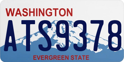 WA license plate ATS9378