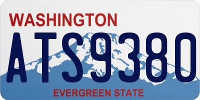 WA license plate ATS9380