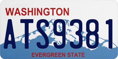 WA license plate ATS9381