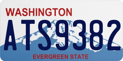 WA license plate ATS9382