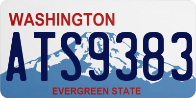WA license plate ATS9383
