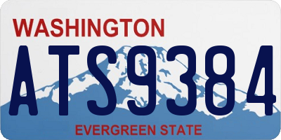 WA license plate ATS9384