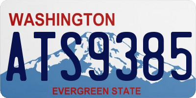WA license plate ATS9385