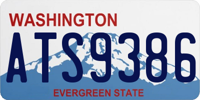 WA license plate ATS9386