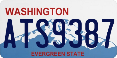 WA license plate ATS9387