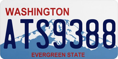 WA license plate ATS9388