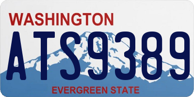 WA license plate ATS9389