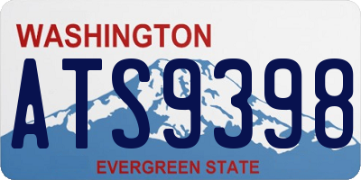 WA license plate ATS9398