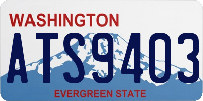 WA license plate ATS9403