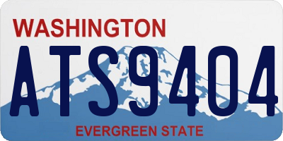 WA license plate ATS9404