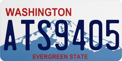WA license plate ATS9405
