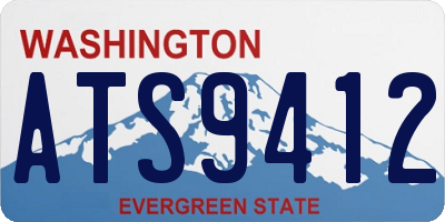 WA license plate ATS9412
