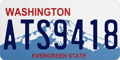 WA license plate ATS9418