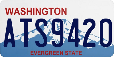 WA license plate ATS9420