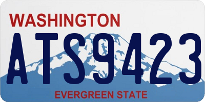 WA license plate ATS9423