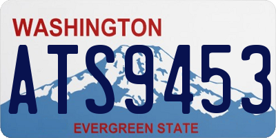 WA license plate ATS9453