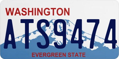 WA license plate ATS9474