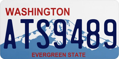 WA license plate ATS9489