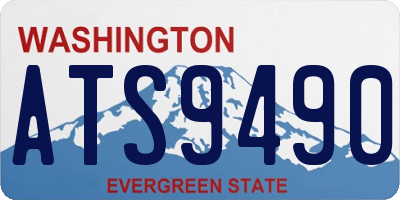 WA license plate ATS9490