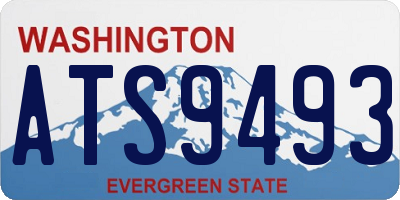 WA license plate ATS9493