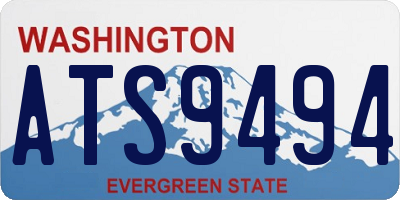 WA license plate ATS9494