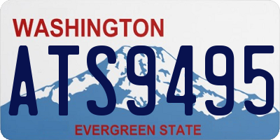WA license plate ATS9495