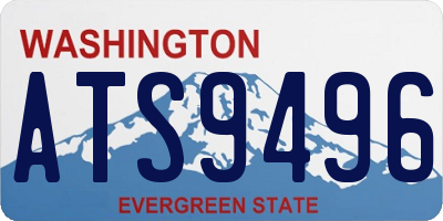 WA license plate ATS9496