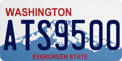 WA license plate ATS9500