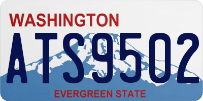 WA license plate ATS9502