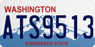 WA license plate ATS9513