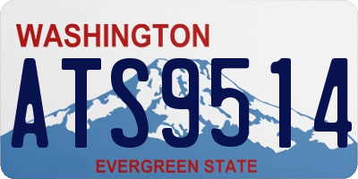 WA license plate ATS9514