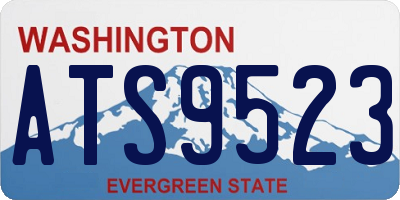 WA license plate ATS9523