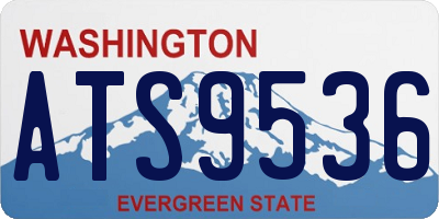 WA license plate ATS9536