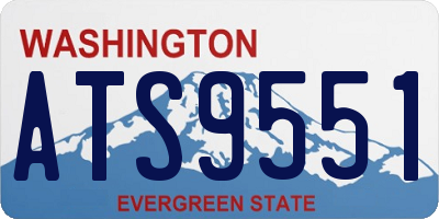 WA license plate ATS9551
