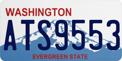 WA license plate ATS9553