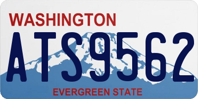 WA license plate ATS9562