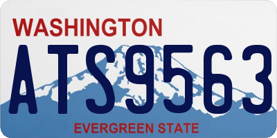 WA license plate ATS9563