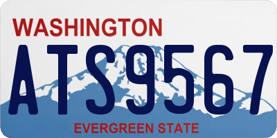 WA license plate ATS9567
