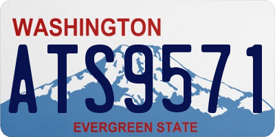 WA license plate ATS9571