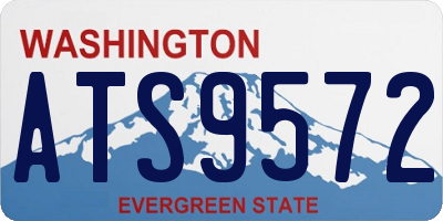 WA license plate ATS9572