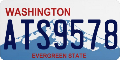 WA license plate ATS9578