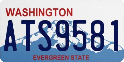 WA license plate ATS9581