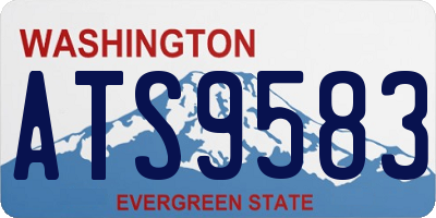 WA license plate ATS9583