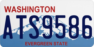 WA license plate ATS9586