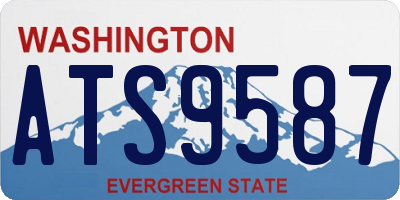 WA license plate ATS9587