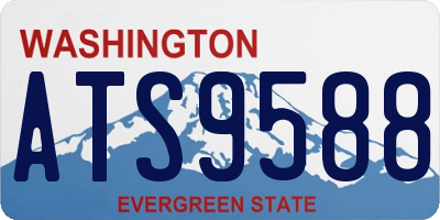 WA license plate ATS9588