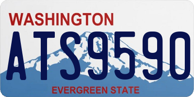 WA license plate ATS9590