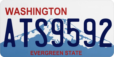 WA license plate ATS9592