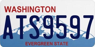 WA license plate ATS9597