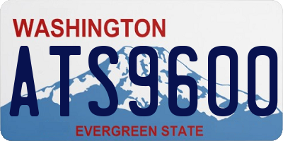 WA license plate ATS9600